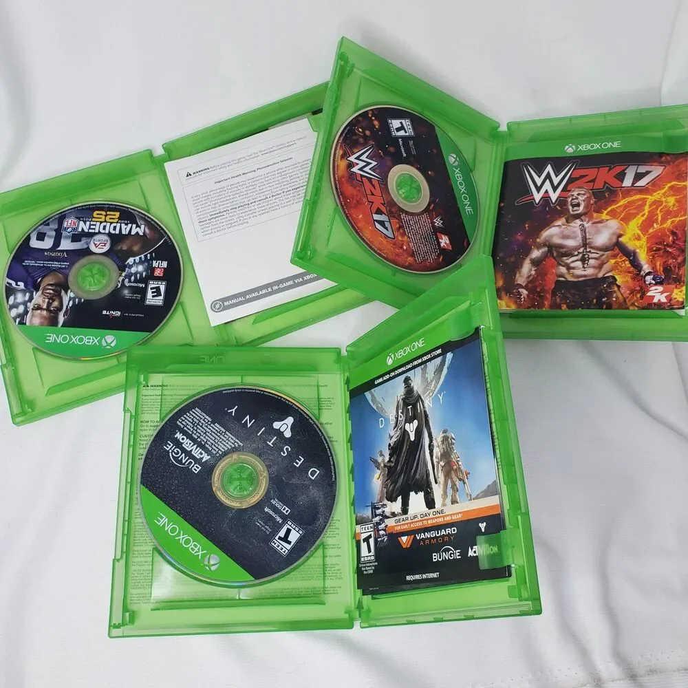 Lot of 3 Xbox One Games Madden 25, W2K17, Destiny